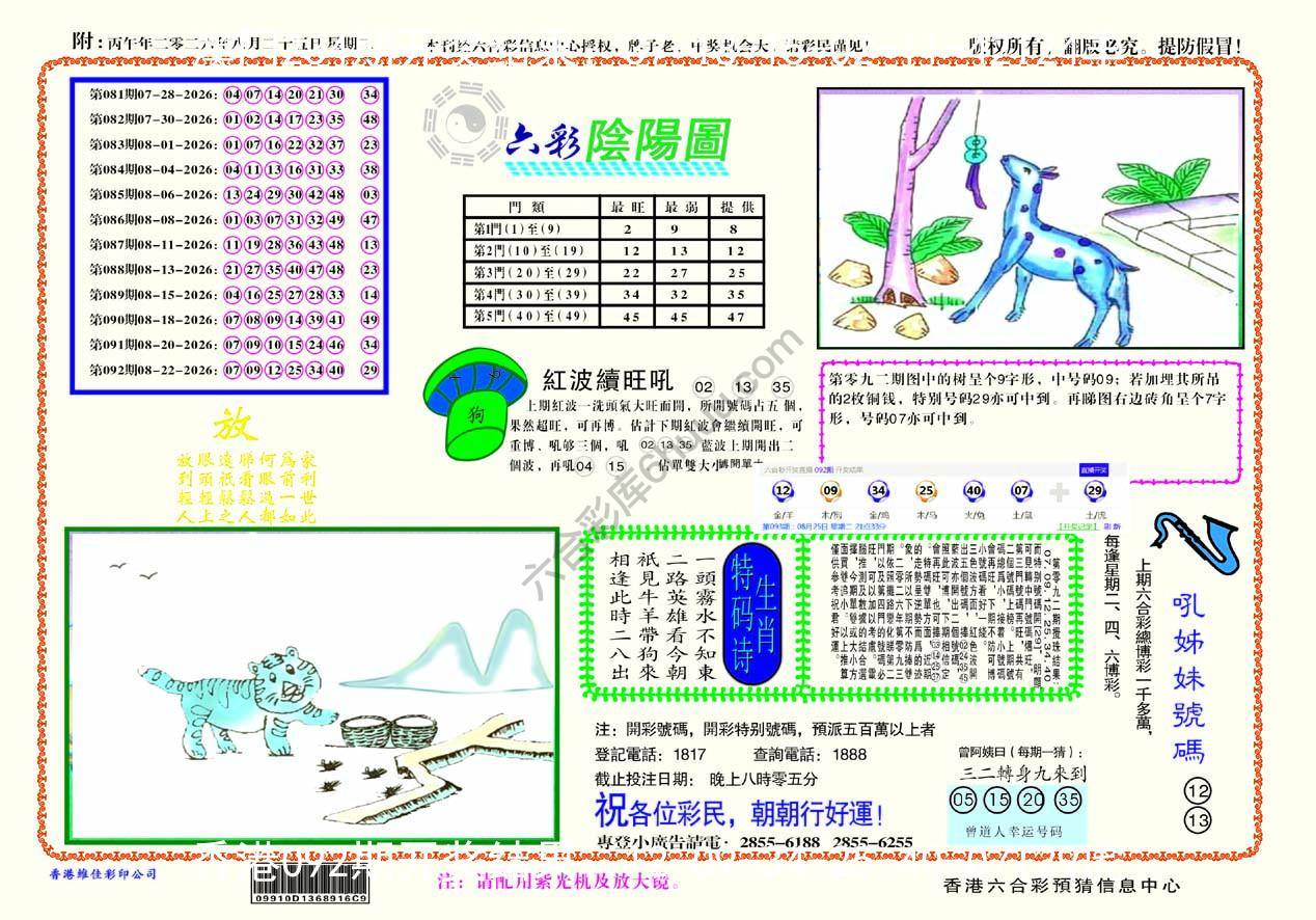 六彩阴阳图