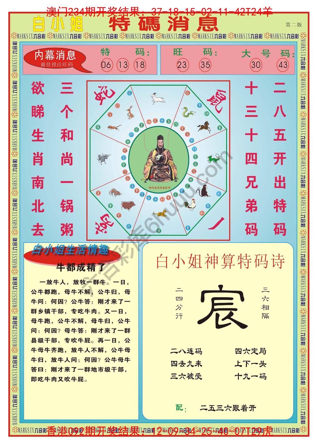 白小姐特码消息