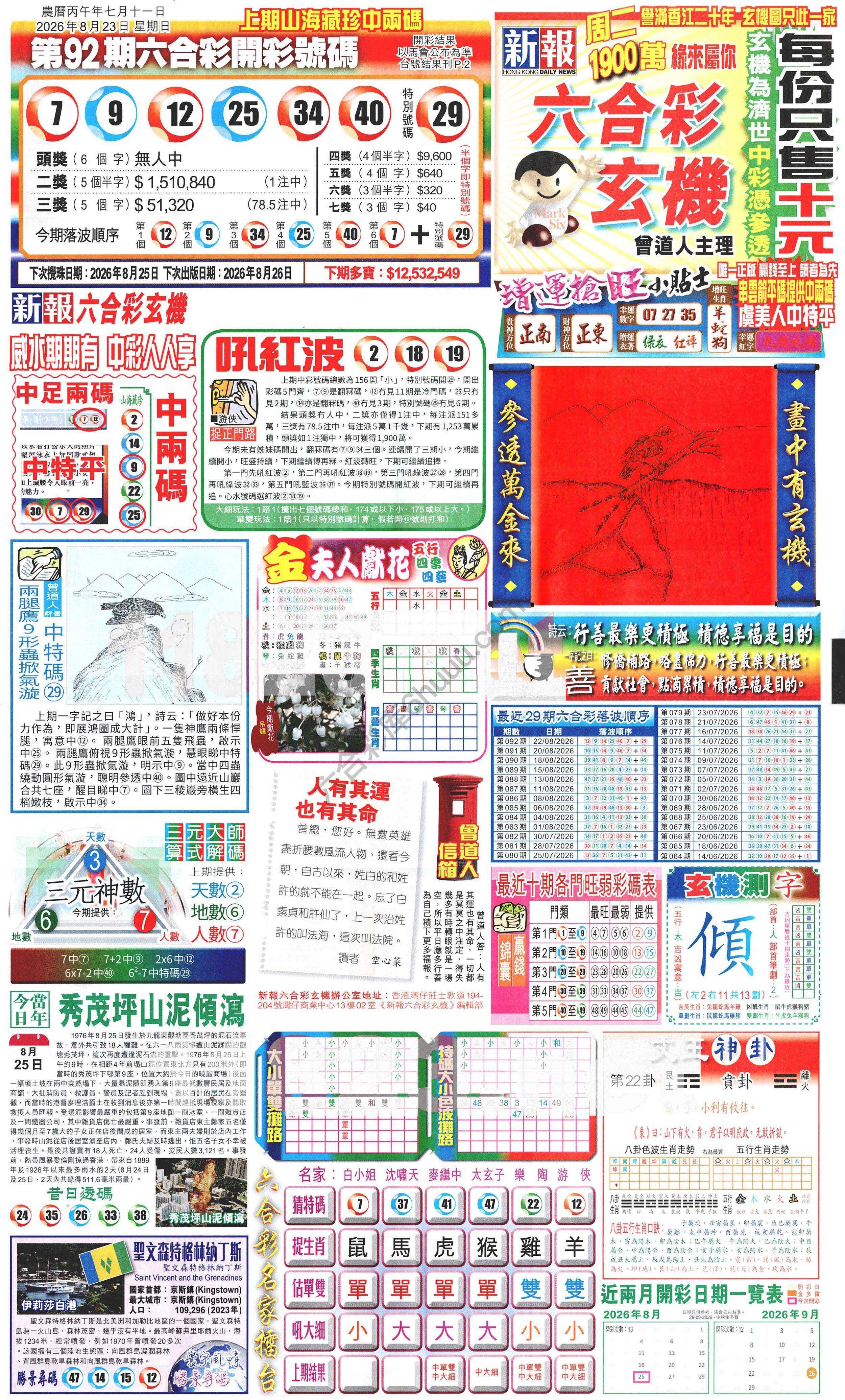 新报六合彩玄机