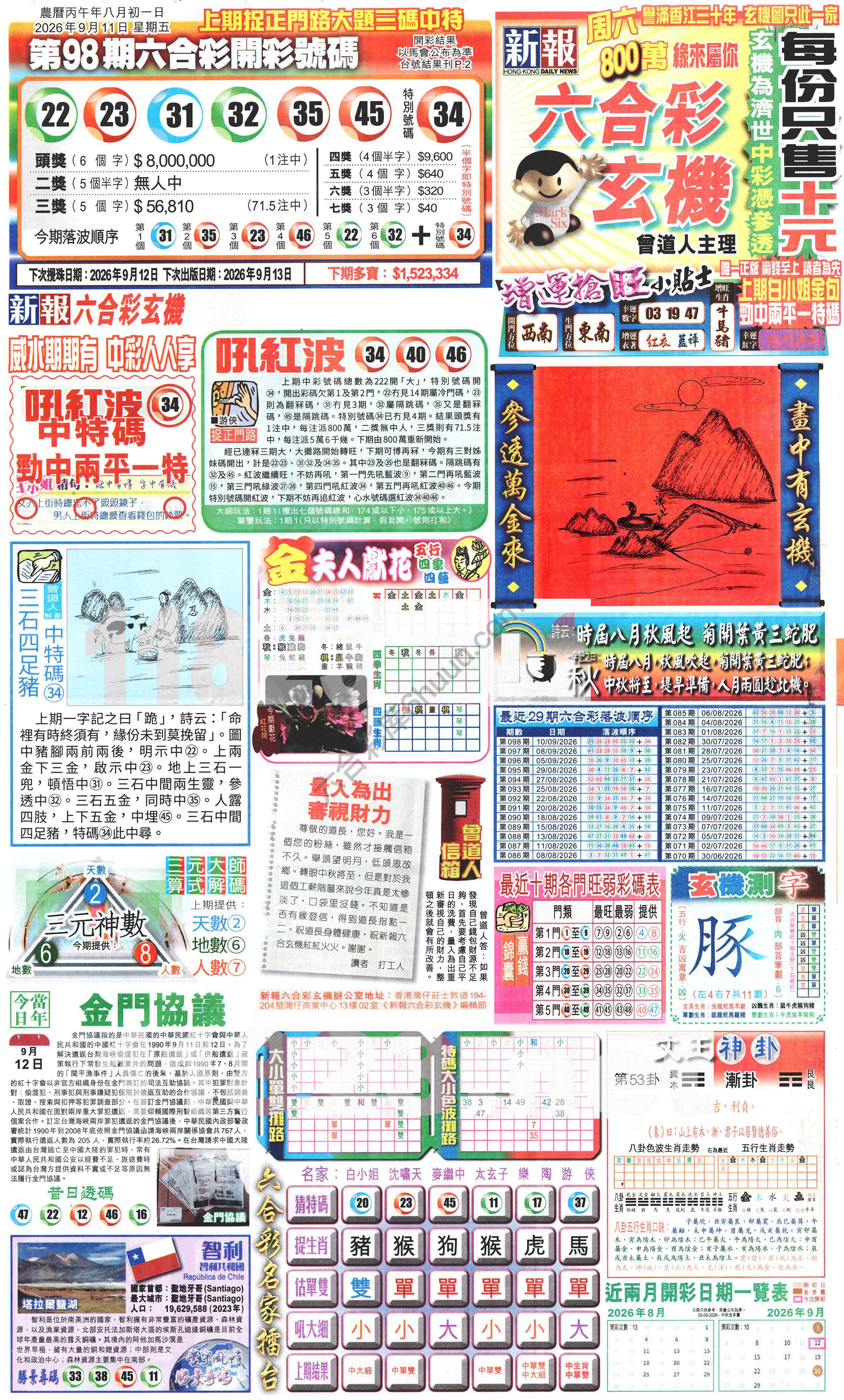 新报六合彩玄机
